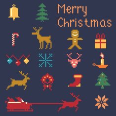Christmas winter pixels