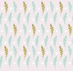 Floral seamless pattern with leaves