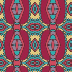 Abstract seamless ornament pattern the kaleidoscope effect Ethnic damask motif