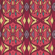 Abstract seamless ornament pattern the kaleidoscope effect Ethnic damask motif N4