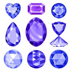 Set of colored gems N2
