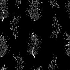 Seamless pattern with abstract feathers N5
