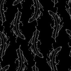 Seamless pattern with abstract feathers N11