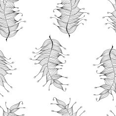 Seamless pattern with abstract feathers N13