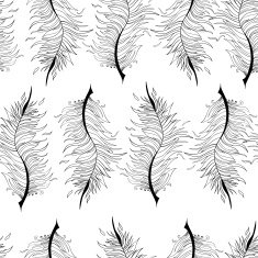 Seamless pattern with abstract feathers N16