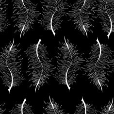 Seamless pattern with abstract feathers N17