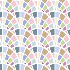 Abstract seamless pattern with mosaic elements