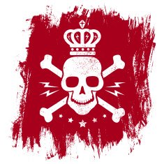 Skull and crown