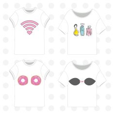 T-shirts templates set