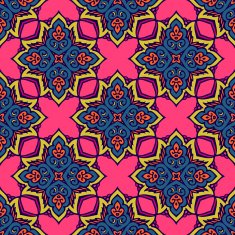 Colorful Ethnic Festive Abstract Floral Vector Pattern