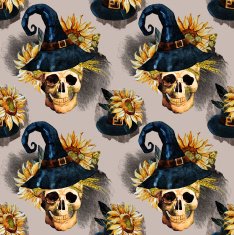 Watercolor halloween pattern N13