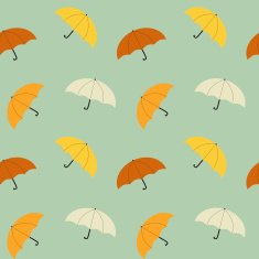 vintage colorful umbrella seamless pattern background illustration