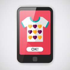 Valentine's Day clothes flat icon with long shadow eps10 N2