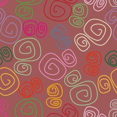 Hand drawn colorful swirl abstract seamless background