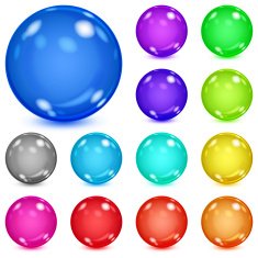 Set of multicolored opaque spheres N3