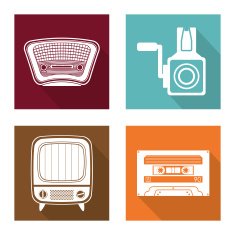 Retro objects vintage design N2