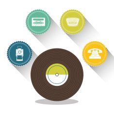 Retro objects vintage design N3