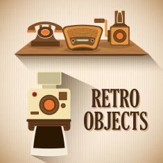 Retro objects vintage design N5