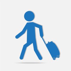 Man pulling a Luggage