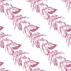 Seamless floral hand-drawn pattern leaf background Retro pattern with N2