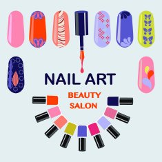 Nails art beauty salon background
