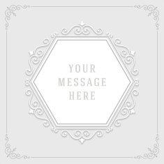Vintage ornament from cut paper and shadow N3