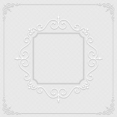 Vintage ornament from cut paper and shadow N4