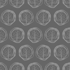 Decorative seamless pattern drawings of circles Grey trees on a