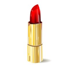 Lipstick isolated on white background Vector illustration Pomade icon