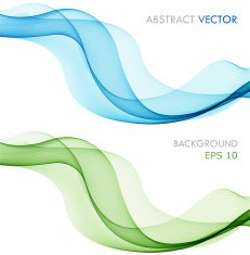 Abstract colored wave on white N7