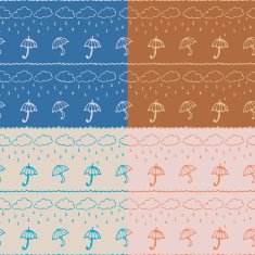 Seamless pattern umbrellas