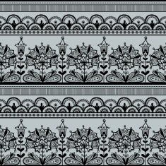 Seamless Black Lace Pattern