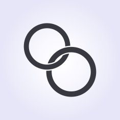 Wedding rings vector icon modern minimal flat design style
