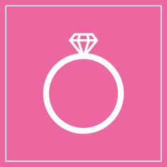 Diamond wedding ring vector icon modern minimal flat design style
