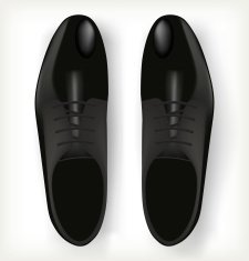 Pair of men's shoes in classic style