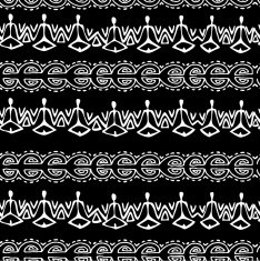 Vector seamless black and white ethnic pattern N4