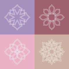Flourish logo template ornament label