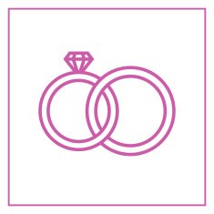 Wedding rings outline vector icon modern minimal flat design style N4