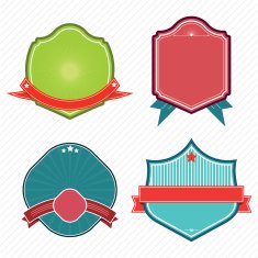 Set of badges ribbons and labels set 3 N2