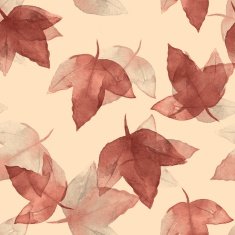 Autumn leaves Watercolor floral background