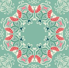 Mandala vector design flower card N2