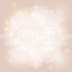 Love You Text on Blurred background with floral ornament Valentines N4