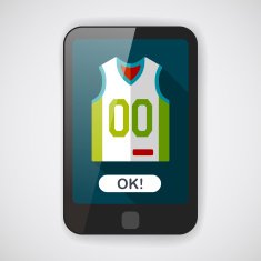 basketball clothing flat icon with long shadow eps10 N13