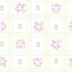 english floral pattern with cross stripes vector vintage wallpaper N2