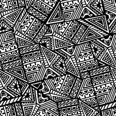Hand Drawn Ethnic Seamless Pattern N9