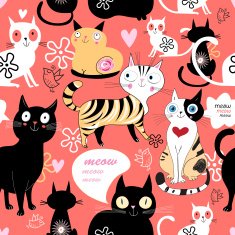 pattern in love with a cat
