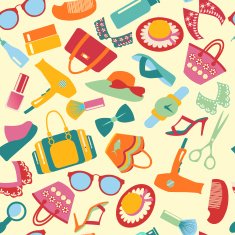 Seamless Pattern of accessories background