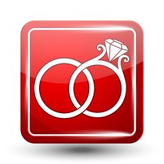 Wedding Rings Square Icon