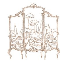 Interior fragment sketch Vector illustration