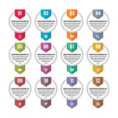 Infographic business concept - numbered vector banners